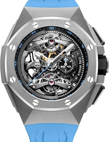 Audemars Piguet Replica 26587TI.OO.D031CA.01 Tourbillon Chronograph Openworked Selfwinding watch